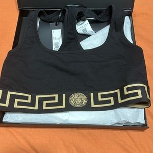 Versace, sports bra, size 2
